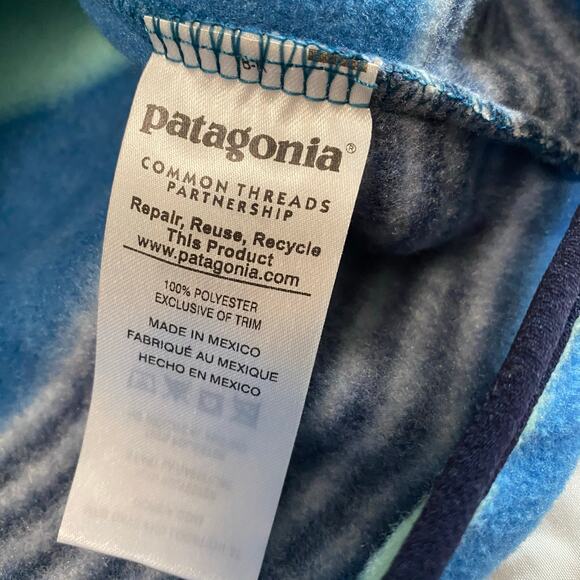 Patagonia 2017 Fitz Striped Synchilla Snap T Pullover Women’s Size Small Outdoor - Picture 6 of 9